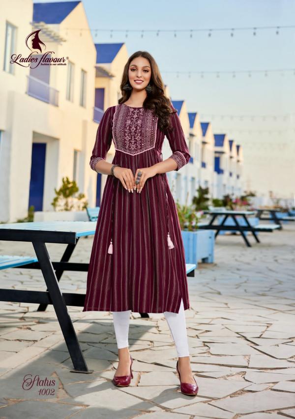 Ladies Flavour Status Designer Nyra Cut Kurti Collection